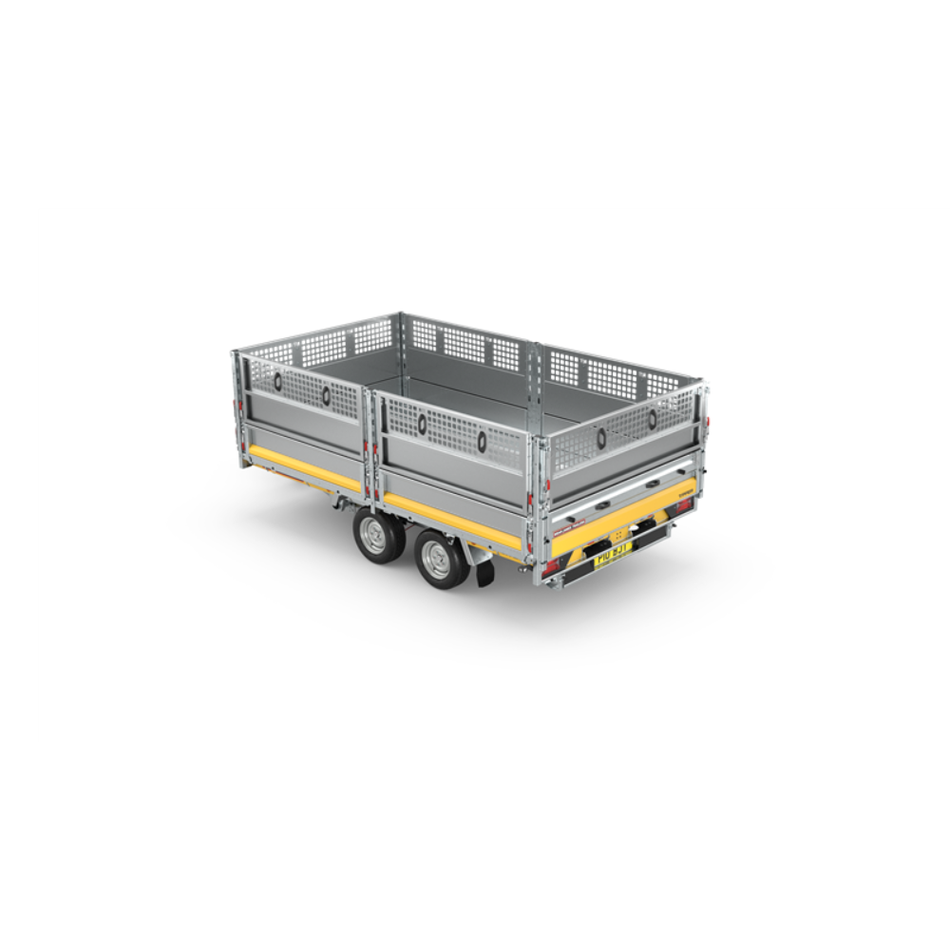 Brian James Tipper 526 - 3.6x2.0m 3500Kg - Yellow (2 Way Tailgate, Side Extensions) (526-3620-35-2-12)